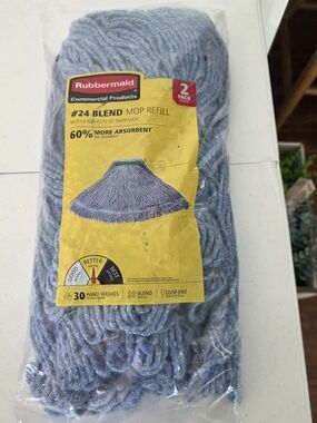 Rubbermaid #24 Blend Mop Refill in Light Blue - 2 Pack